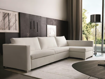 EVERY ONE - Fabric sofa bed with removable cover with chaise longue by Désirée divani - view 2